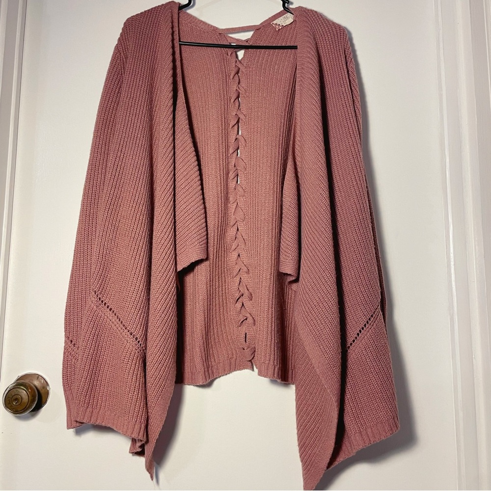 Pink Cardigan with Back Detail
